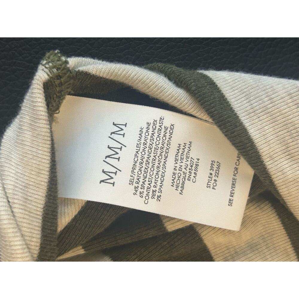 Cabi Sweater Striped Hoodie Women Size Medium M Hunter Grey Casual - Picture 5 of 7